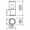 Sieninis lauko šviestuvas FRED, E27, tamsiai pilkas, IP54, 90115