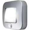 Sieninis šviestuvas 0,25W LED sieninis naktinis šviestuvas NIGHTLUX, sidabro sp., 4000K, su baterija ir judesio bei šviesos jutikliu, IP54