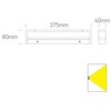 Sieninis šviestuvas 14W LED sieninis vonios šviestuvas, baltas, 3000K, IP44, 38114R/W/W