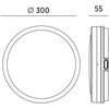 18W LED paviršinis šviestuvas NAIROS PREMIUM G2, baltas, 3000K/4000K/6500K