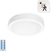 18W LED paviršinis šviestuvas NAIROS PREMIUM G2, baltas, 3000K/4000K/6500K, su judesio davikliu