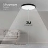 Sieninis šviestuvas Bikuvalt 18W LED paviršinis šviestuvas, juodu korpusu, 4000K, IP44, su judesio davikliu