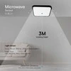 Sieninis šviestuvas 18W LED paviršinis šviestuvas, kvadratinis, juodas, 4000K, IP44, SAMSUNG LED chip, su judesio davikliu