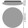 Sieninis šviestuvas Osram 18W LED plafonas, 3000K/4000K/5000K, su šviesos/judesio jutikliu