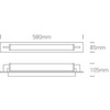 Sieninis šviestuvas 18W LED veidrodžio šviestuvas, šlifuoto žalvario sp., 3000/4000/5000K, IP44, 38118K/BBS/V