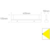 Sieninis šviestuvas 20W LED sieninis vonios šviestuvas, baltas, 3000K, IP44, 38120D/W/W