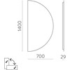 Sieninis šviestuvas 31W LED šviestuvas - veidrodis CLAIR, chromo sp., 3000K, IP44, A4049000