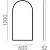 Sieninis šviestuvas 46W LED šviestuvas - veidrodis GIORGIA, juodas, 3000K, IP44, A3994000N