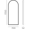 Sieninis šviestuvas 63W LED šviestuvas - veidrodis GIORGIA, juodas, 3000K, IP44, A3994100N