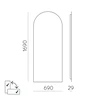 Sieninis šviestuvas 63W LED šviestuvas - veidrodis GIORGIA, chromo sp., 3000K, IP44, A3994100