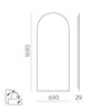 Sieninis šviestuvas 63W LED šviestuvas - veidrodis GIORGIA, chromo sp., 3000K, IP44, A3994100