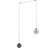 Sieninis šviestuvas 6W LED sieninis/pakabinamas šviestuvas KHADI, juodos/dūmų sp., 3000K, 01-3484