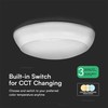 V-tac 8W/16W/20W LED paviršinis šviestuvas, baltas, 3000/4000/6500K, IP65, su judesio davikliu
