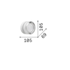 Sieninis šviestuvas LOLLY, GX53, pilkas, IP44, 354644