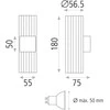 Bikuvalt Sieninis šviestuvas MODRIAN, GU10, juodas, A3951180N