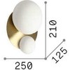 Sieninis šviestuvas NINFEA, 2xGX53, žalvario sp., 346533