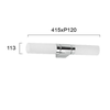 Sieninis šviestuvas ROBERT, E14, baltos/chromo sp., IP44, 4104900
