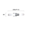 Sieninis šviestuvas SELDON, G9, baltos/chromo sp., IP44, 4132800