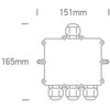 Sujungimo dėžutė, 4 polių, juoda, IP67, 0802D