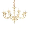 Pakabinamas šviestuvas Ideal Lux Suspended lamp with 8 lights DANIELI, E14, transparent