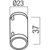 Šviečiančio kabelio XLOOP 18MM sujungimo elementas, juodas