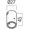 Šviečiančio kabelio XLOOP 18MM užbaigimas - laikiklis, juodas