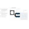 Trivietė, vienpolė, sensorinė stiklo panelė, balta