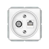 TV antenos ir kompiuterio lizdas (RJ45) VILMA STANDARD ST 150 be rėmelio, baltas