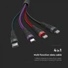 USB laidas, 4IN1, juodas, 1,2m