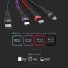 USB laidas, 4IN1, juodas, 1,2m