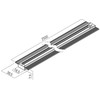 Užglaistomas magnetinės sistemos XNEO bėgelis, 24V, juodas, 2,5m