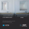 Sieninis šviestuvas V-tac Veidrodis su 6W LED apšvietimu, chromo sp., 6400K