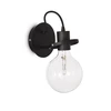 Sieninis šviestuvas Ideal Lux Wall lamp with 1 light Radijas, E27, juodas