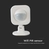 V-tac WIFI PIR judesio daviklis, juodas, suderinamas su AMAZON ALEXA ir GOOGLE HOME