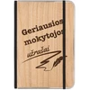 A5 formato užrašų knygelė mediniu viršeliu "Geriausios mokytojos užrašai"