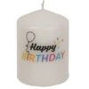Cilindrinė žvakė "Happy Birthday"