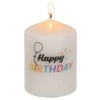 Cilindrinė žvakė "Happy Birthday"