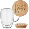 Dvigubo stiklo puodelis "Mama" 350ml