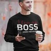 Džemperis "I love my Boss" (be kapišono)