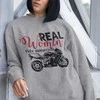 Džemperis "Real women ride motorcycle" (be kapišono)