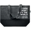 Eko-veltinio pirkinių krepšys "Design won't save the world"