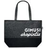 Eko-veltinio pirkinių krepšys "Gimusi shopintis"