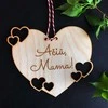 Graviruota medinė lentelė "Ačiū, mama!"