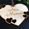Graviruota medinė lentelė "Ačiū, mama!"