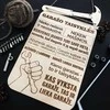 Graviruota medinė lentelė "Garažo taisyklės"