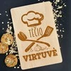Graviruota medinė pjaustymo lentelė "Tėčio virtuvė"