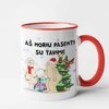 Kalėdinis puodelis "Aš noriu pasenti su tavimi"
