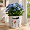 Keramikinis vazonas "Mamos gėlytės" su vaikų vardais
