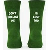 Kojinės su spauda iš galo "Don't follow me"