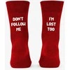 Kojinės su spauda iš galo "Don't follow me"